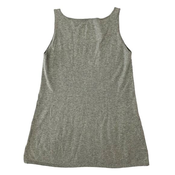 EILEEN FISHER Gray Cotton Cashmere Beaded Sleeveless Top Size XS #S1SCK Tank - Picture 4 of 8